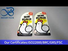 Saco plástico de frango liofilizado