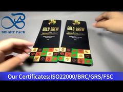 saco de café compostável selado em oito lados