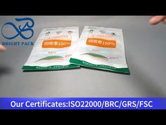 saco reciclável com zíper de fundo plano