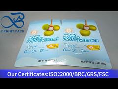 bolsa com zíper vertical para adoçante de fruta monge