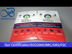 bolsa ziplock vertical para ração para animais de estimação