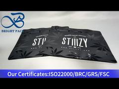 Saco de bloqueio infantil de cannabis com impressão brilhante e óleo fosco