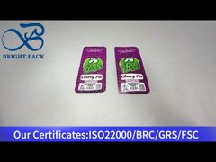 saco composto de plástico pequeno roxo para torta de cereja