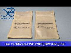 pequeno saco ziplock de papel kraft com janela transparente