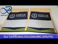 bolsa ziplock azul com janela transparente para cannabis