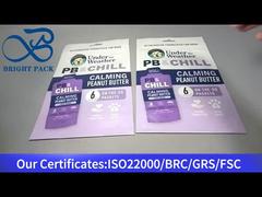 Saco de embalagem de alimentos para animais de estimação para manteiga de amendoim