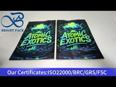 saco stand up composto de folha de alumínio com janela transparente