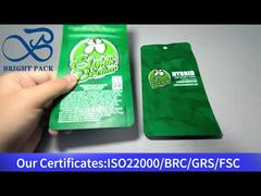 saco ziplock verde pequeno personalizado resistente a crianças
