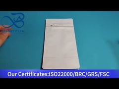 bolsa branca de fundo plano com válvula