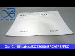 Saco branco grande de alumínio com janela transparente para sapatos