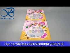 Saco plástico colorido com janela transparente para brinquedos infantis