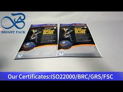 saco plástico stand-up de folha de alumínio preta com janela transparente