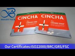 Saco de plástico laranja com janela transparente para correia de bagagem