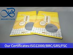 saco de alumínio composto amarelo para aveia 450g