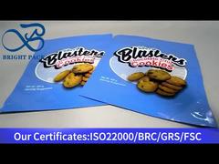 saco ziplock azul para biscoitos com pepitas de chocolate 400g