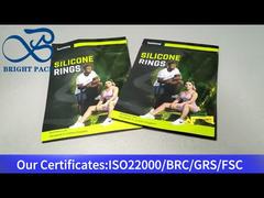 Saco de fecho de alumínio e plástico preto e verde para anéis de silicone