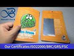 saco de cadeado laranja com janela transparente