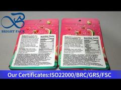 Saco de embalagem à prova de crianças, rosa, para gomas híbridas com infusão de cannabis