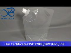 Sacos transparentes de boca de líquido por atacado