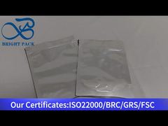 saco ziplock vertical de folha de alumínio prateada