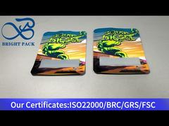 saco com zíper composto de folha de alumínio laranja com janela transparente