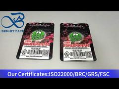 sacos de saída personalizados à prova de crianças para gomas de indica com infusão de cannabis