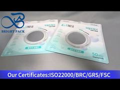 saco de embalagem branco resistente a crianças com janela transparente para cápsulas de lavanderia