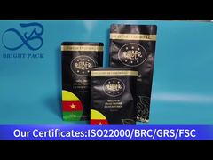 saco preto de fundo plano com válvula 1kg