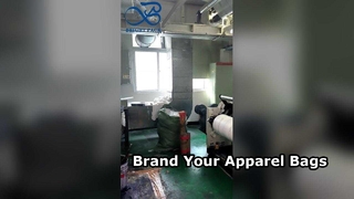 Saco de vestuário impresso personalizado com janela transparente com logotipo de marca Saco de armazenamento de roupas