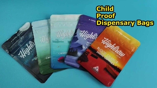 Sacos plásticos à prova de crianças patenteados nos EUA para padrões de conformidade de dispensários de cannabis