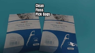 Saco flexível de escolha de fio dental a granel resselável sanitário para marcas de cuidados bucais