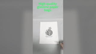 Sacos de papel de glassine reciclado certificados pelo FSC com alta transparência e 100% biodegradáveis ​​para vestuário