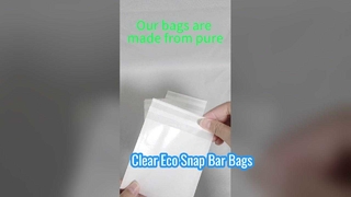 Sacos de vidro de 22 mm 100% biodegradáveis e altamente transparentes para barras rápidas e embalagens de alimentos