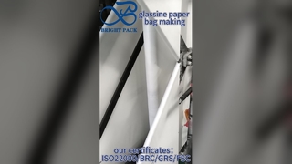 Saco de papel glassine de qualidade alimentar impressão personalizada por atacado para marcas de padaria e doces