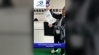 40g de sacos de papel de vidro impresso personalizado biodegradáveis para embalagens ecológicas