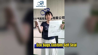 Sacos de papel de vidro biodegradáveis personalizáveis com tira autoadhesiva para embalagens ecológicas