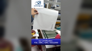 Sacos de papel de vidro translúcido personalizáveis e ambientalmente corretos para embalagens de vestuário premium