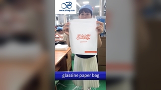 Bolsa de papel de vidro biodegradável de 40 g com faixa auto-aderente para marcas ecologicamente conscientes