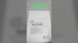 Saco de papel glassine 100% degradável com tira adesiva autovedante resistente à umidade/graxa para pano