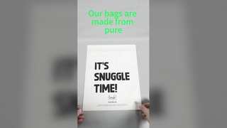 Saco postal para roupas de papel puro glassine 40g com tira adesiva autovedante e Pac totalmente reciclável