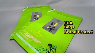 Sacos plásticos impressos reutilizáveis ​​em conformidade com a FDA