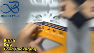 saco de embalagem de polietileno amarelo para ração para cachorro 170g