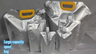 Saco com bico de grande capacidade