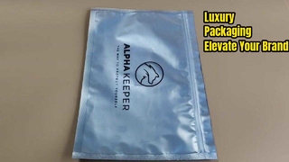 Sacos plásticos luxuosos com zíper fosco para embalagens de produtos premium e de varejo de marca