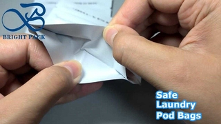 sacos pequenos brancos resistentes a crianças para detergente em cápsula para roupa