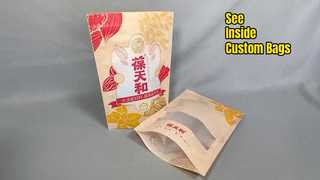 saco plástico para embalagem com zíper e janela transparente personalizada