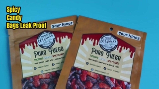 Saco com zíper para doces picantes à prova de vazamentos para soluções de armazenamento fresco e seguro para crianças