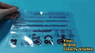 Sacos plásticos transparentes impressos personalizados para fornecimento por atacado no varejo