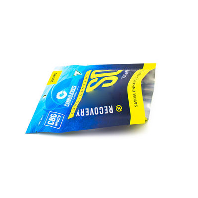 Saco de embalagem com fecho VMOPP+PET+PE à prova de crianças de três lados, personalizável e seguro