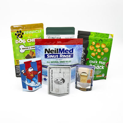 Saco de embalagem de alimentos de plástico, Saco de fecho de pé Fabricante, Saco composto de folha de alumínio